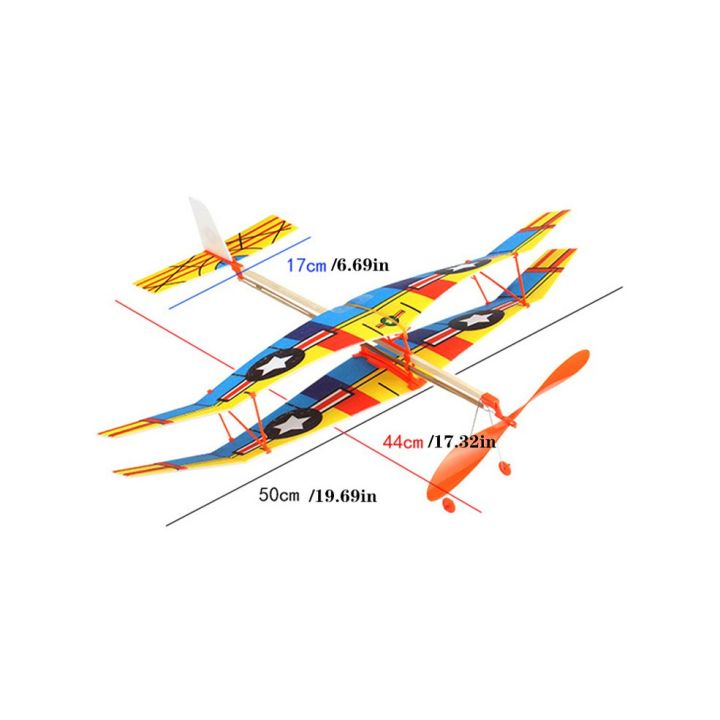 Biplane%20Glider%20Aircraft%20Thunderbird%20Rubber%20Band%20Power%20Plane%20Helicopter%20Model%20-%20Image%204
