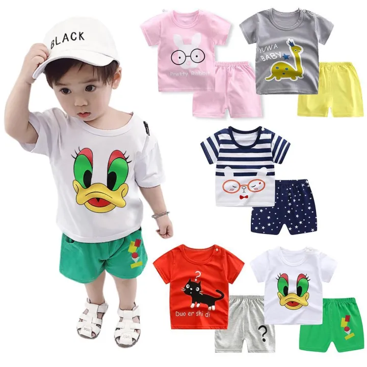 (New)%202%20pcs/set%20unisex%20baby%20short%20sleeved%20tops%20shorts%20children%20home%20wear%20-%20Image%204