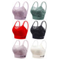 Women's Lace Bra Shockproof Wrapped Chest Breathable Lace Sports Underwear Shockproof Comfortable Sports Vest for  Apparel Feminine Fashion Daily Comfort Workout Gear Undergarment Confidence. 