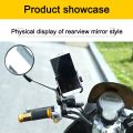 C2 Rearview Mirror Motorcycle Mobile Phone Bracket Mountain Bike Aluminum Aloe Mobile Phone Holder Easy to Use - bike phone holder. 