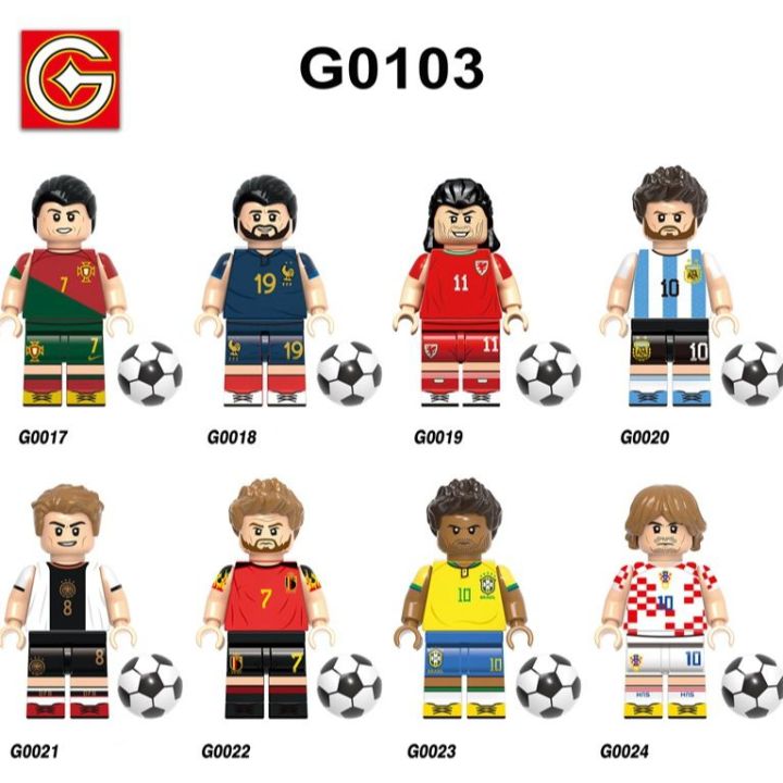 （New）ingle ale FIFA World Cup Figure Building Block Ronaldo Mei Neymar ...