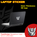 Laptop 3D Sticker Transformer Decepticon Logo LS-827 Chrome Decal Gaming Laptop Gaming PC Computer Laptop Gaming Sticker. 