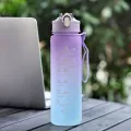 800ml Cute Water Bottle Frosted Cartoon Portable Motivational Water Cup With Plastic Straw Outdoor Sports Camping Drinking ToolsBasketball. 