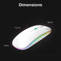 Bluetooth Mouse Plus Wireless Mouse M2 Dual Mode Rechargeable RGB Mouse DPI Button.