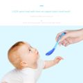 Baby Temperature Spoon Fork Anti-Scald Newborn Soft Feeding Silicone Tableware Set. 