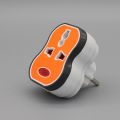 3 Pin orange Multi Socket converter. 