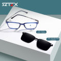 SZTZX Classic Magnet Clip on Reading Glasses Men Polarized Sunglasses With Anti-Blue Light Myopic Hyperopia Prescription Glasses. 