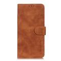 For iPhone 14 KHAZNEH Retro Texture Leather Phone Case.