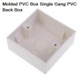 Molded PVC Box SINGLE Gang PVC Back Box For Gang Switches Gang Socket 86x85x33mm Faceplate Wall Mount Switch Socket White PVC Deep Box. 