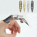 Punk Mechanical Bone Ring Dark Metal Full Finger Claw Unisex Skeleton Hand Bone Adjustable Bracelet Halloween Party Jewelry.