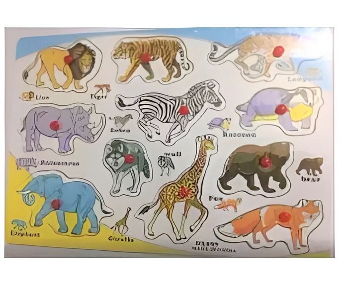 wooden puzzle animals Toy for kids