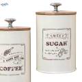 3x Tea Coffee Sugar Canisters Set with Lid Kitchen Storage Jar Food Container. 