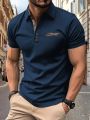 T-shirt Men's summer men's button-down Polo shirt lapel Polo shirt gradient pattern printed street short sleeve printed clothing. 