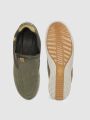 Woodland Solid Slip-on Sneakers for Men - 3244119 Olive Green. 