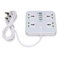 Multifunctional Power Strip, 3 USB Ports Power Outlet Strip UK Plug 110-250V High Resistance for Home. 