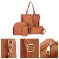 4pcs Women Lady Fashion Handbag Shoulder Bags Tote Purse Messenger Satchel Set Bag Crossbody Card Case Holder Wallet for Girls.