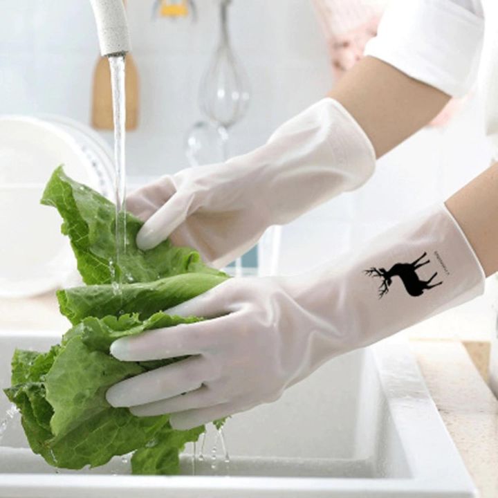 Waterproof Food grade gloves rubber latex dish washing kitchen Glooves window cleaning durable housework chores kits - Hand Gloves