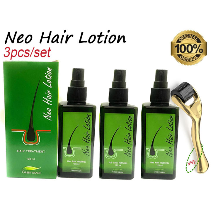 3PCS Natural Thailand Neo Hair Lotion Hair Care Oil Hair Grow Serum Essential Hair Loss Treatment Product Hair Growth 120ML Lateil