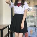 JK Uniform Set Genuine Full Set Summer Student College Style Junior High School Student White Shirt Graduation Season School Uniform Class Uniform. 