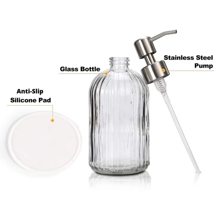 Glass%20Soap%20Dispenser%20with%20Rust%20Proof%20Stainless%20Steel%20Pump%20400ml%20Refillable%20Hand%20Liquid%20Soap%20Dispenser%20for%20Bathroom%20Kitchen%20-%20Image%207