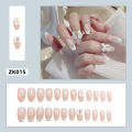 Beautiful designs artificial fake nails box for women. 