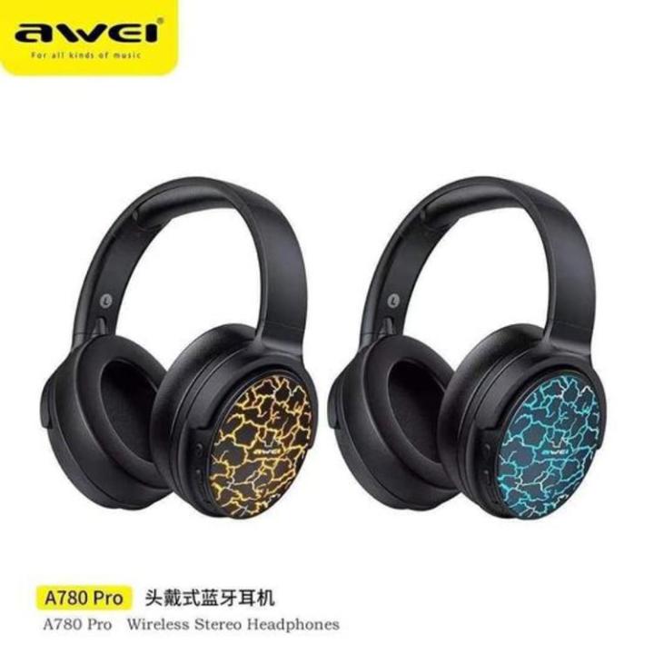 Awei A780 Pro Bluetooth Gaming Headphone with colourful light