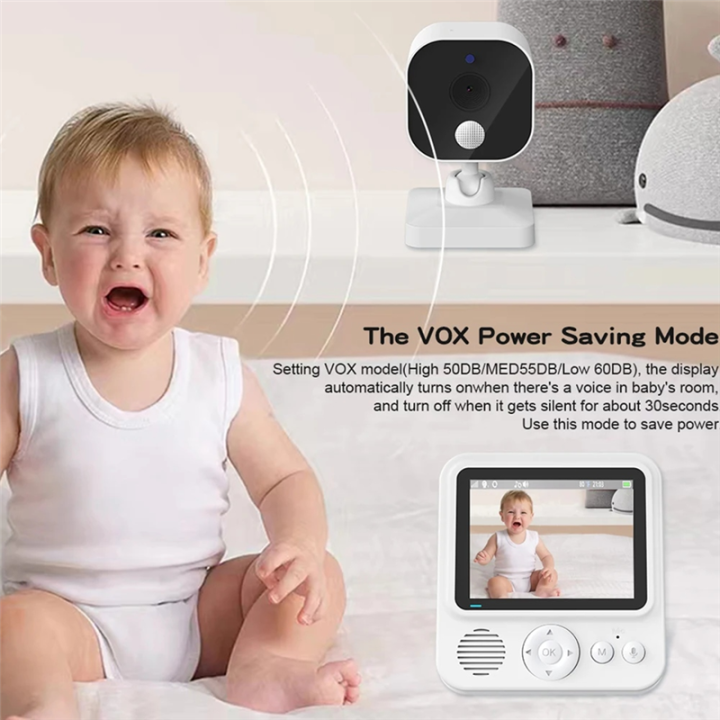 ARELENE%202.8inch%20LCD%20Video%20Baby%20Monitor%202.4G%20Wireless%20Security%20Baby%20Camera%202-Way%20Talk%20Night%20Vision%20Temperature%20Baby%20Cry%20Alarm%20-%20Image%202