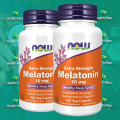NOW Extra Strength Melatonin-10 mg, 100 Veg Capsules. 