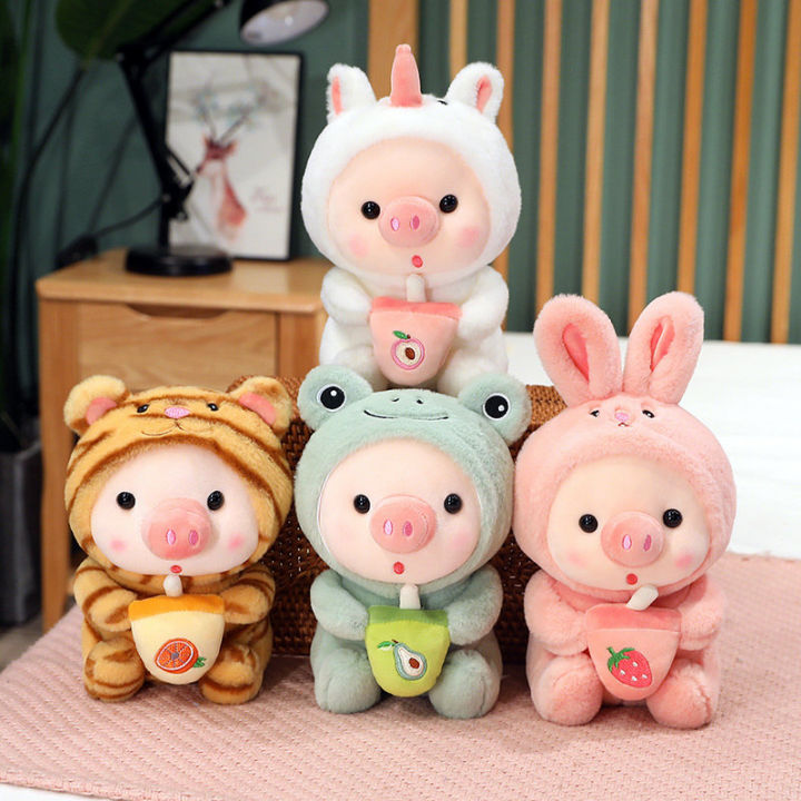 1pc%2025cm%20Cosplay%20Unciorn%20Frog%20Tiger%20Bunny%20Boba%20Tea%20Plushie%20Pink%20Pig%20Plush%20Toy%20Girl%20Cuddly%20Baby%20Appease%20Doll%20Birthday%20Gift%20-%20Image%205