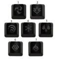 1PC Custom Genshin Keycap OEM Profile ABS Backlit Keycaps R4 Height Key Cap for Cherry Mx Switch Mechanical Keyboard. 