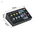 Audio Mixer Volume Control Mono Stereo Compact Portable Line Mixer for Keyboards Bass.