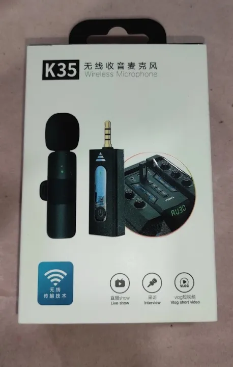 Wireless%20Microphone%20Record%20Microphone%20k35%202.4Ghz%20Smart%20Noise%20Cancelling%20Mini%20Portable%20Lavalier%20Mic%20on%20Live%20Streaming%20For%20Android%20Mobile%203.5mm%20Male%20port%204%20pole%20-%20Image%205