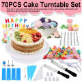 Kitchenware 70PCS DIY Cake Turntable Set Cake Decorating Supplies Pastry Tube Fondant. 