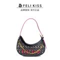 【FelikissFeili's Kiss】Classic Cowhide Knitted Embroidered New One-Shoulder Crossbody Underarm Bag 5005#.