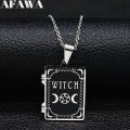 【Daily Necessities For Anyone Store】2020 Fashion Moon Sun Pentagram for Women/Men Witchcraft Book Necklace Jewelry joyas N19862. 