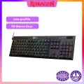 Redragon K619 Horus RGB Mechanical Keyboard Wired Gaming Low Profile Keycaps Red Switch Pro Software Supported. 