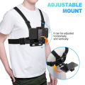 Chest Mobile Mount Strap for mobile smartphone and action camera vlogging. 