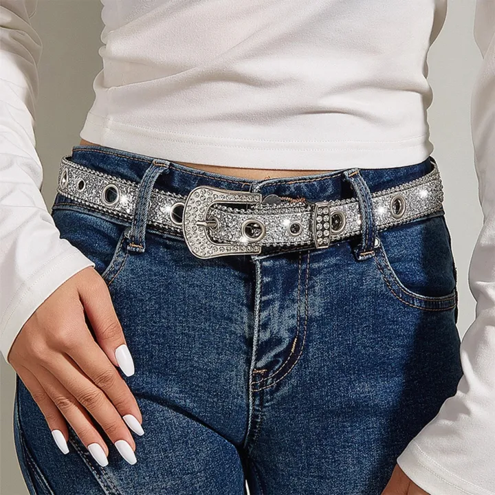 Men%20Women%20Rhinestone%20Belt%20Western%20Cowgirl%20Cowboy%20Bling%20PU%20Leather%20Belt%20Jeans%20Pants%20for%20Trendy%20Costume%20Accessories%20Eyelet%20Belt%20-%20Image%203