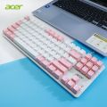 The new Acer OKW132 true mechanical keyboard wired blue switch 87 keys office typing game e-sports mixed light keyboard. 