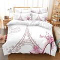 Eiffel Tower Bedding Duvet Cover Set 3d Digital Printing Bed Linen Fashion Design Comforter Cover Bedding Sets Bed Set. 