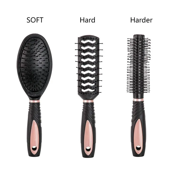 (NEW)5Pcs%20Hair%20Brushes%20Comb%20Set%20Women%20Ladies%20Hair%20Care%20Massage%20Hairbrush%20With%20Mirror%20And%20Stand%20Pink%20-%20Image%203