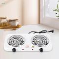 Portable Electric Coil Burner Compact Home Outdoor with Indicator Lights for Home, Camping, Party Durable White Countertop Burner Electric Cooktop. 