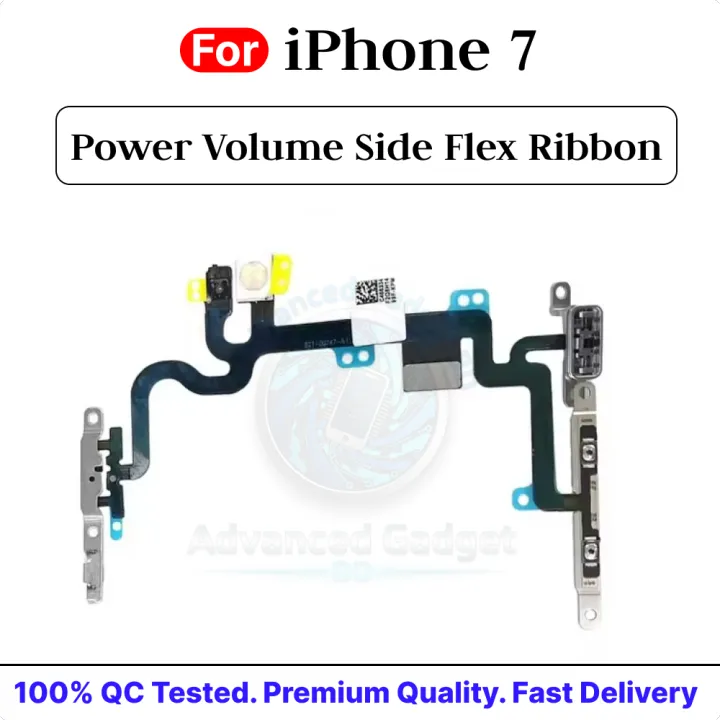 Apple%20iPhone%207/%207%20Plus%20Power%20on%20/%20off%20Switch%20Button%20Side%20Volume%20Up%20Down%20Buttons%20Flex%20Cable%20Replacement%20Parts%20-%20Image%203