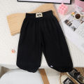 Children's summer mosquito-proof pants are tied to the mouth of ice silk men's and women's outer pants 7A antibacterial cropped pants recommended height +20 beats. 
