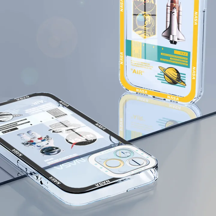 UCUC%20for%20Infinix%20Smart%208/Pop%208/Hot%2040i/Spark%2020%2020C/Spark%20Go%202024%20Back%20Cover%20Astronaut%20Label%20Transparent%20TPU%20Ultra%20Thin%20Soft%20Phone%20Cases%20-%20Image%204