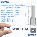TE1508 Insulated Twin Cord End Crimp Terminal Dual Wire Connector Pack. 