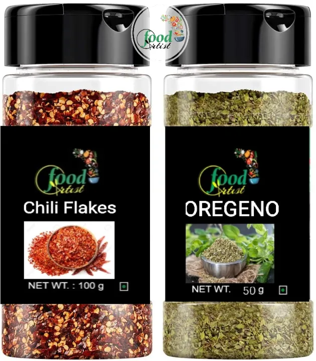 Food%20Artist%20Seasoning%20Combo%20-%20Pizza%20Oregano%20(50g)%20and%20Pizza%20Chili%20Flakes%20(100g)%20-%20Pack%20of%202%20-%20Image%202