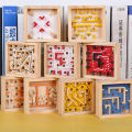 Wooden Labyrinth Rolling Ball Maze Board Game Balance Toys 3D IQ Puzzle Educational for Adult Children Stress Reliever Toys Gift. 