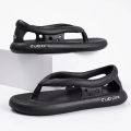 Flip Flops Mens Thong Sandals Summer 2024 New Female Shoes Thick Bottom EVA Non-slip Slide Slippers Outdoor Indoor Couples Shoes BunnyGarden.