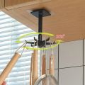 Kitchen Hook Multi-Purpose Hooks 360 Degrees Rotated Rotatable Rack For Organizer And Storage Spoon Hanger For Kitchen Gadgets_ Best Rate.